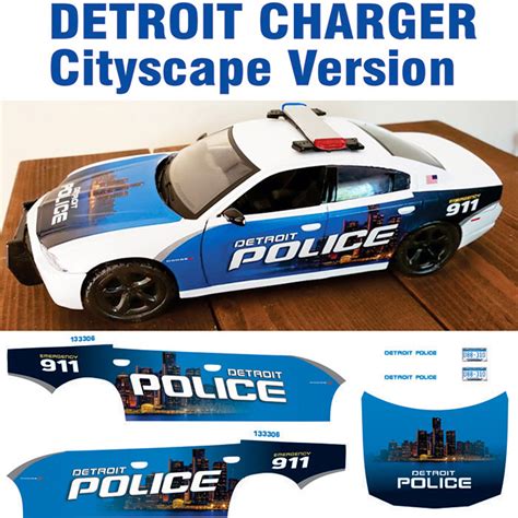 Detroit Police, Michigan Charger – Cityscape Version – Bilbozodecals