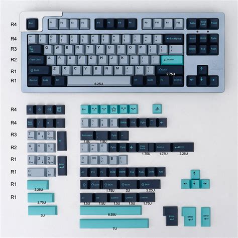 Hammerhead keycap iso ansi layout with 7U spacebar