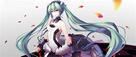 Hình nền hình minh họa Anime cô gái Vocaloid Hatsune Miku