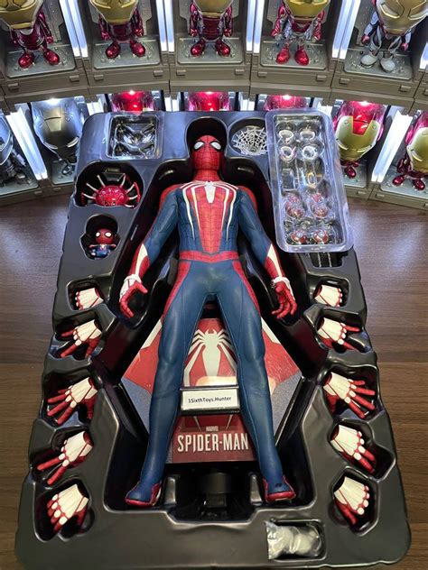 MARVEL PS4 SPIDER MAN HOT TOYS 1 6 SCALE VGM31 SPIDERMAN ADVANCED SUIT COLLECTIBLE Hobbies