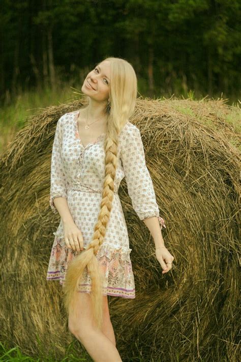 Lovely Very Long Cheesy Blonde Braid Euro Girl Hairstyles Braided