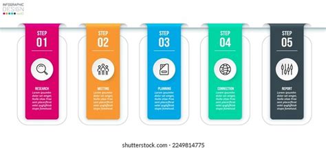 Simple Infographic Design 7 Step Infographics Stock Vector Royalty