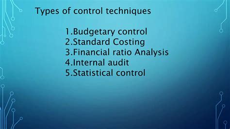 Meaning Characteristics Significance And Types Of Control System Ppt