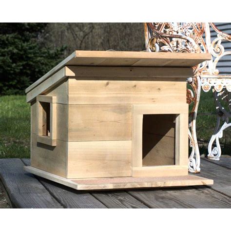 Outdoor Cedar Wood Cat House Shelter Catsplay Superstore