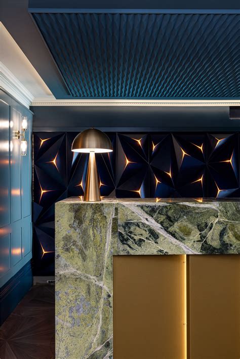 Verde Tifone marble reception top: Abbotts Barton Hotel, Canterbury