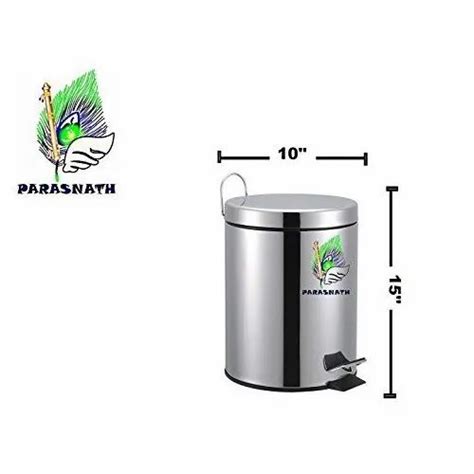 Parasnath Stainless Steel Plain Pedal Dustbin At Rs Piece