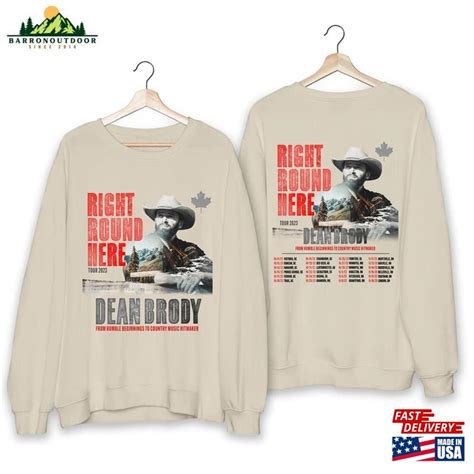 Dean Brody Right Round Here Tour Shirt Fan Sweatshirt Classic