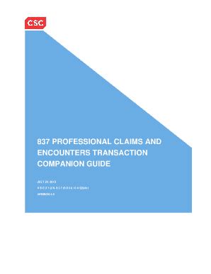 Fillable Online Professional Claims And Encounters Transaction