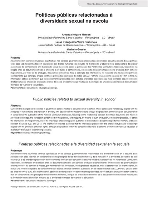 PDF Políticas públicas relacionadas à diversidade sexual na escola