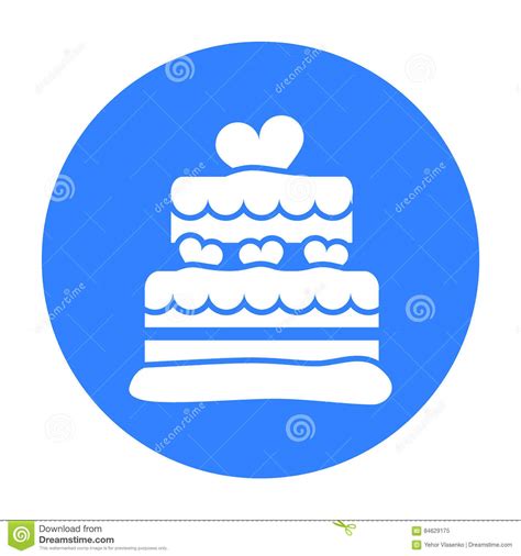 Cake Vector Icon In Black Style For Web Stock Vector Illustration Of