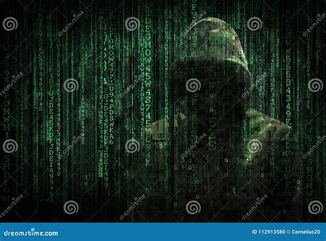 Hacker and code stock illustration. Illustration of hacker - 112913580