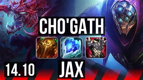 Chogath Vs Jax Top Rank 8 Cho Br Grandmaster 14 10 Youtube