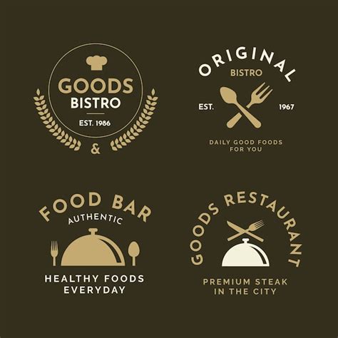 Colección de logos retro de restaurante Vector Gratis