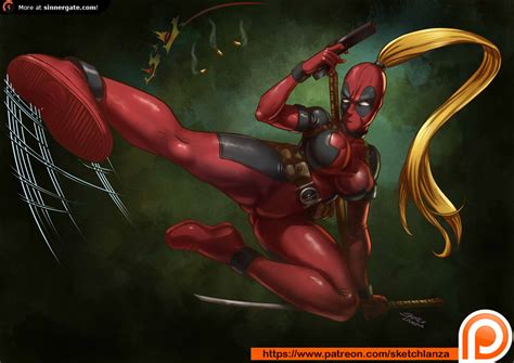 Lady Deadpool By Sketchlanza Hentai Foundry