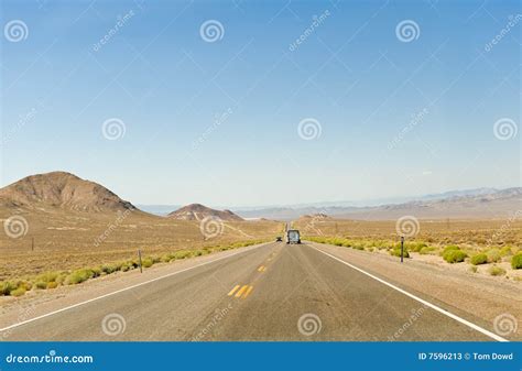 Road Through Nevada Desert Stock Photos - Image: 7596213