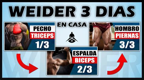 RUTINA WEIDER CLÁSICA 3 DIAS POWER HIIT TV