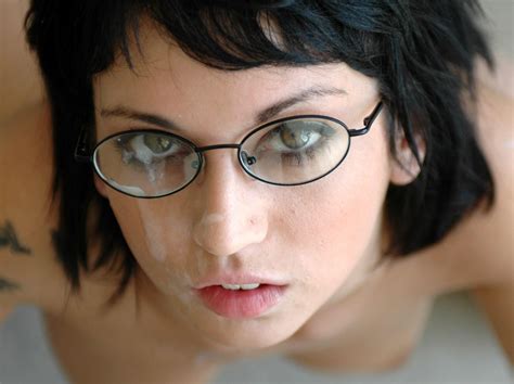 Wallpaper Face Cum Cum On Face Brunette Sperm Glasses Short Hair