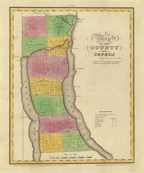 1829 Map Of Seneca County New York Etsy