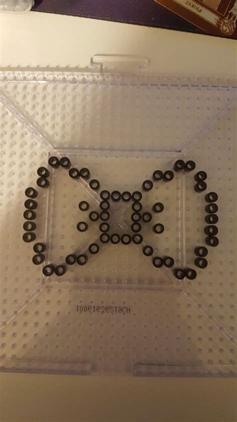 Perler bow outline | Perler beads, Perler, Beads