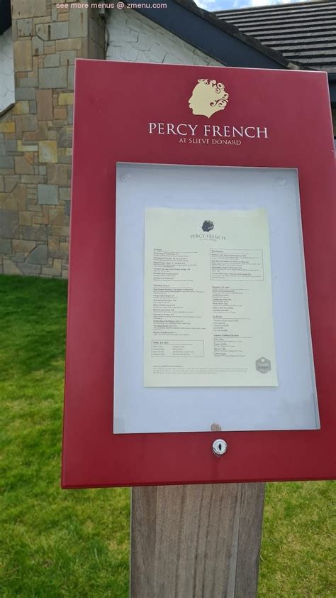 Menu At The Percy French Restaurant Newcastle Downs Rd