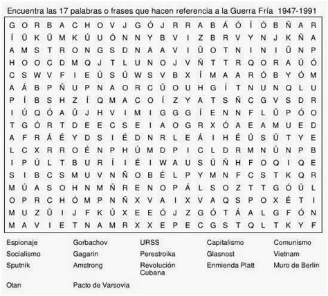 Aprendamos De La Guerra Fria Actividades Vamos Que T Puedes