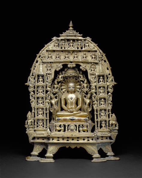 Altarpiece with the First Jaina Tirthankara Rishabhanatha Surrounded by ...