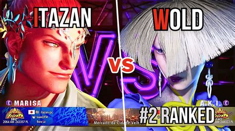 SF6 Itazan MARISA Vs Wold 2 Ranked A K I High Level Gameplay