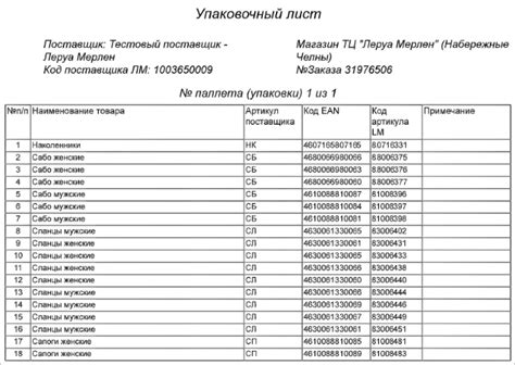 Упаковочный лист для вайлдберриз монопаллета образец