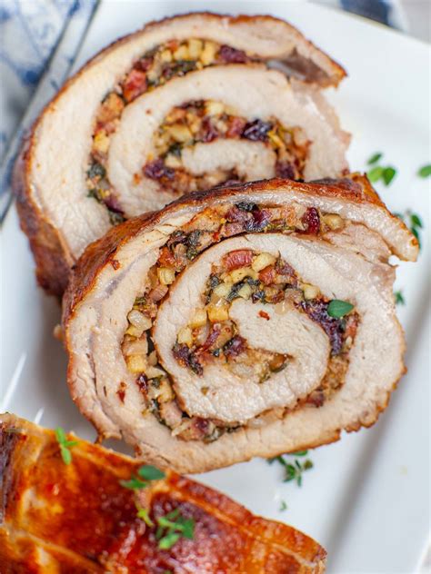 Apple And Bacon Stuffed Pork Loin Video Tatyanas Everyday Food