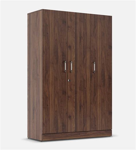 Buy Gingham 3 Door Wardrobe In Walnut Finish Colour At 18 OFF By