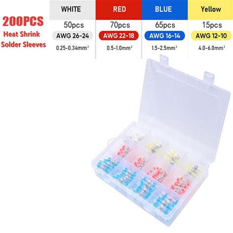 Pcs Waterproof Heat Shrink Solder Seal Sleeve Butt Terminals Wire