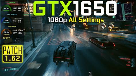 Cyberpunk 2077 GTX 1650 1080p All Settings Patch 1 62 YouTube