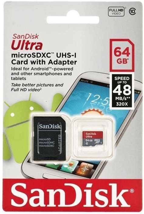 Karta Pami Ci Do Aparatu Sandisk Ultra Microsdxc Gb Uhs I Sdsdquan