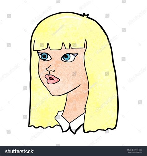 Cartoon Pretty Girl Long Hair Stock Vector Royalty Free 172904006