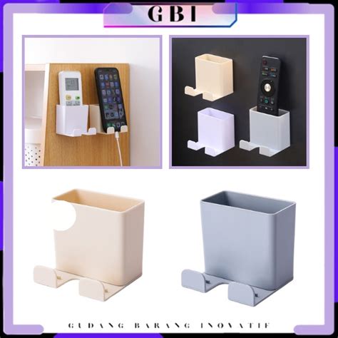 Jual GBI Holder Tempel 2 In 1 Holder Kotak Rak Penyimpanan Remot Tempel