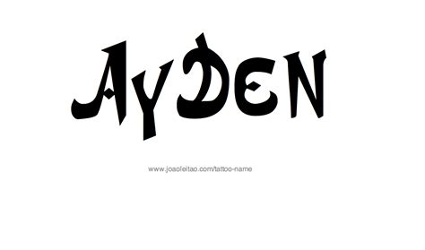 Ayden Name Tattoo Designs