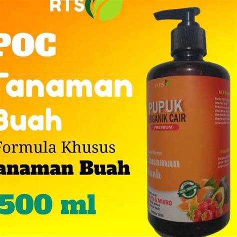 Jual ORIGINAL% Pupuk Organik Cair Tanaman Buah /Bunga 500ml POC kompos ...