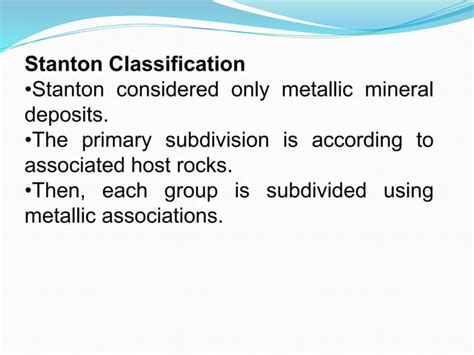 Classification of ore deposits | PPT