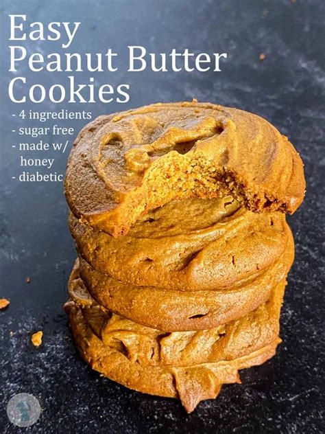 Easy Healthier Peanut Butter Cookies Recipe - The Gestational Diabetic