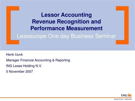 PPT Lessor Accounting Revenue Recognition And Performance Measurement