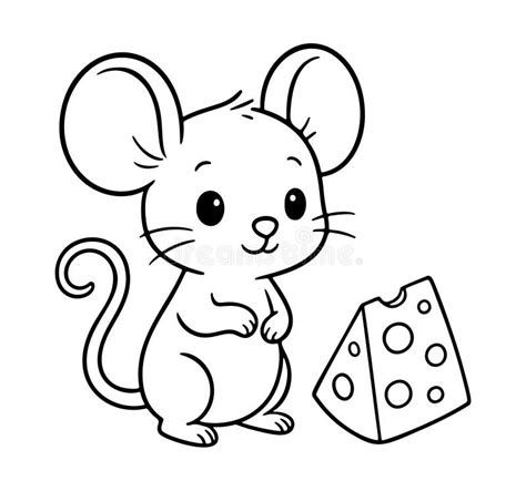 cartoon cute black mouse clipart stock   royalty