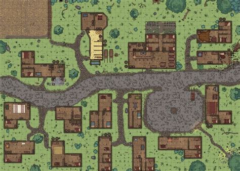 [OC] D&D Battlemap - Town of Annsgate - [56x40] Roll20 : battlemaps ...