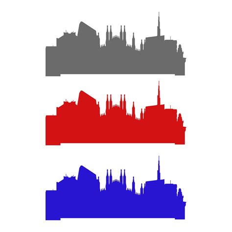 Milan Skyline Illustrated On White Background 3371258 Vector Art at Vecteezy