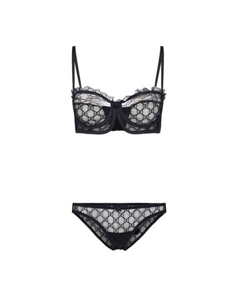 Gucci GG Supreme Embroidered Lingerie Set In White Lyst