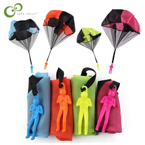 1Pc Mini Kids Parachute Hand Throwing Parachute Toy Play Outdoor Games ...