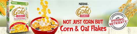 Buy Nestle Gold Crunchy Corn And Oat Flakes Breakfast Cereal With Immuno Nutrients Wholegrain