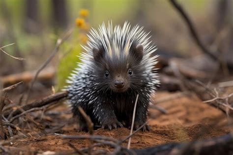 Premium Photo | Baby porcupine in the wild