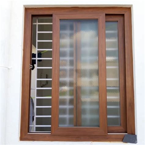 Toughened Glass 2 Track Brown UPVC Sliding Windows At Rs 700 Sq Ft In