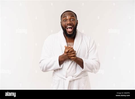 Portrait Of Excited Young African American Male Screaming In Shock And