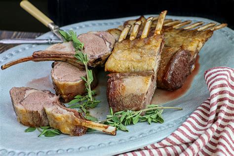 Rotisserie Rosemary Crusted Lamb Recipe Rack Of Lamb Recipes